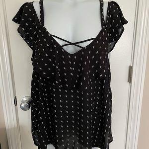 Off shoulder top with flutter sleeves